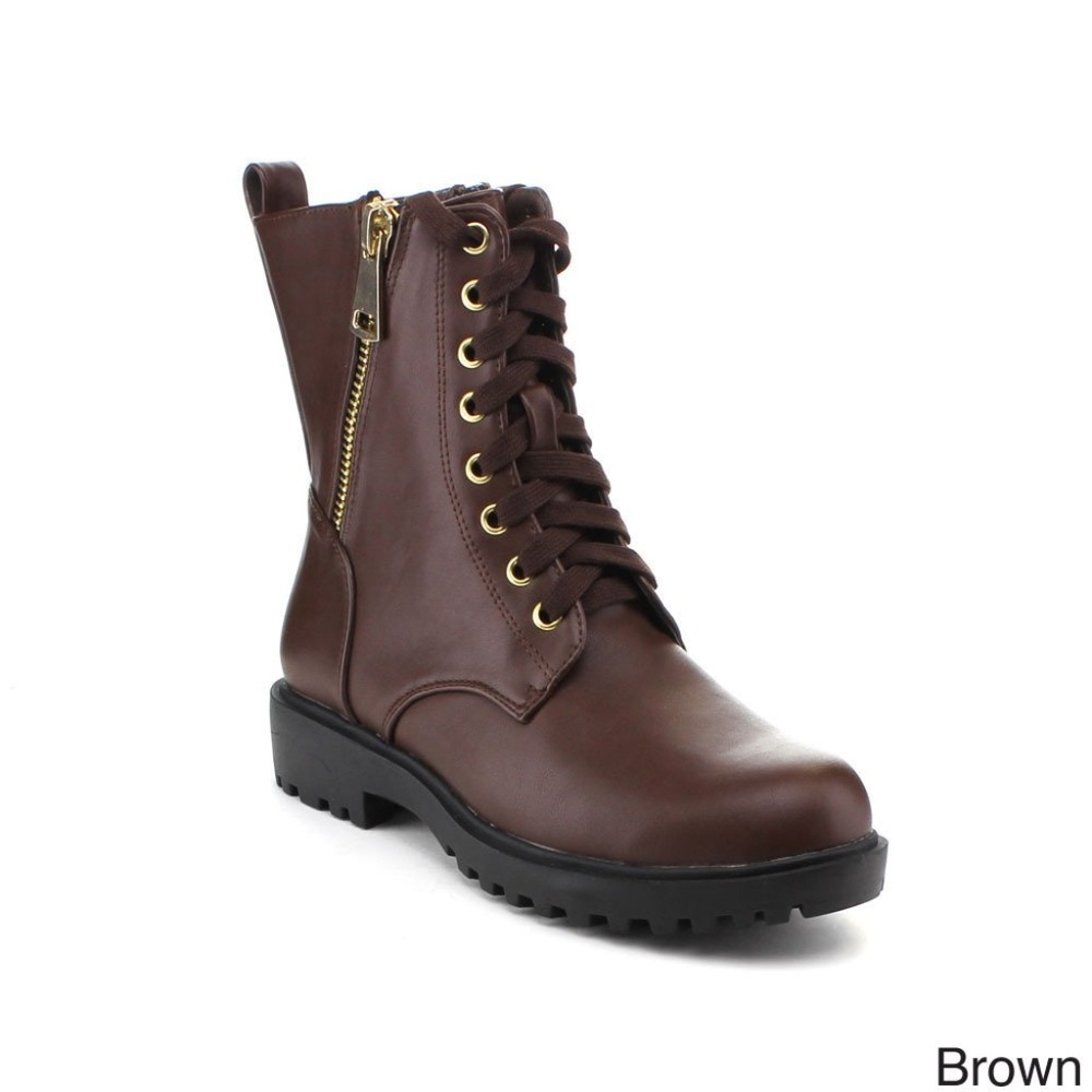 Reneeze Women Jackie-01 Lace-up Mid-Calf Boots 81E